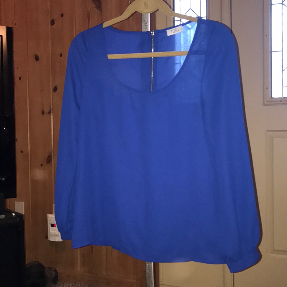 💙 Royal blue long sleeve blouse